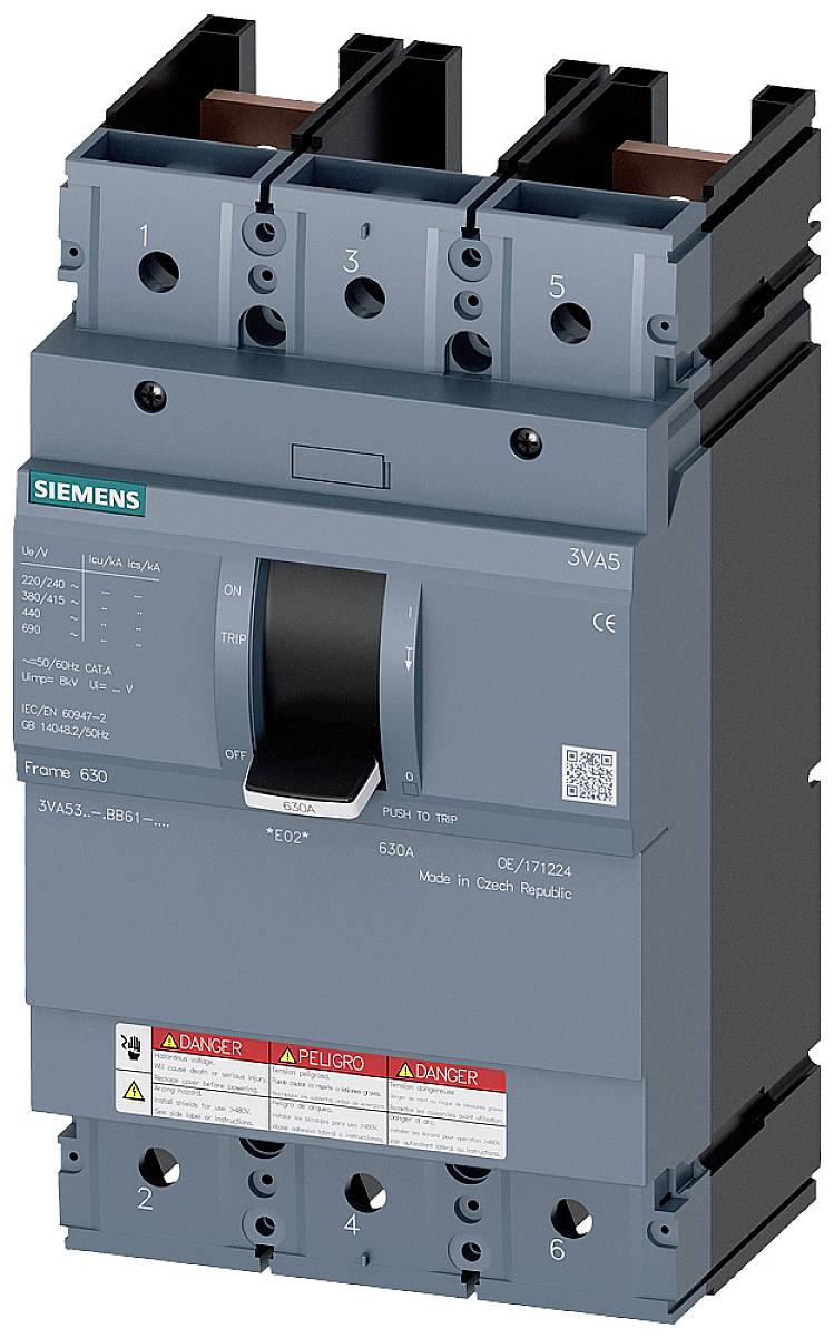 Siemens 3VA5340-1BB61-0AA0 Leistungsschalter 1 St. Schaltspannung (max.): 600 V/AC, 250 V/DC (B x H x T) 138 x 248 x 110...