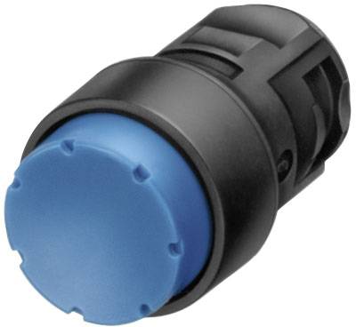 Siemens 3SB20000LF01 3SB2000-0LF01 Drucktaster Frontring Kunststoff, hoch Knopf Schwarz, Blau 1 St.