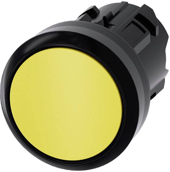 Siemens 3SU10000AB300AA0 3SU1000-0AB30-0AA0 Drucktaster Frontring Kunststoff, rund Knopf Schwarz, Gelb 1 St.