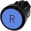 Siemens 3SU10000AB500AR0 3SU1000-0AB50-0AR0 Drucktaster Frontring Kunststoff, rund Knopf Schwarz, Blau 1 St.