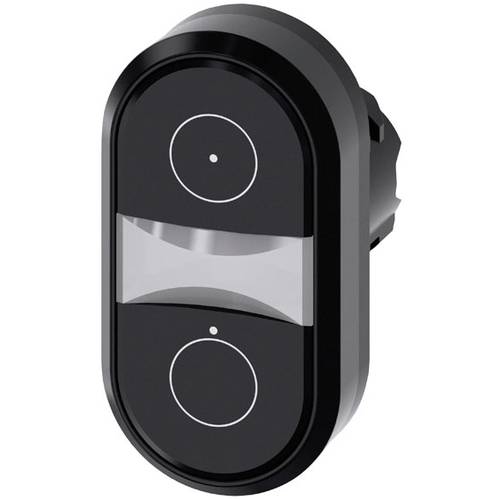 Siemens 3SU10003AB110AQ0 3SU1000-3AB11-0AQ0 Doppeldrucktaster Frontring Kunststoff Knopf Schwarz 1 St.