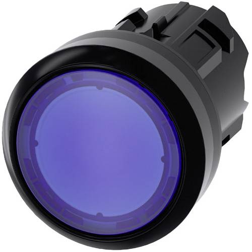 Thumbnail - Siemens 3SU10010AA500AA0 3SU1001-0AA50-0AA0 Leuchtdrucktaster Frontring Kunststoff, rund Knopf Schwarz, Blau Druckentrie...