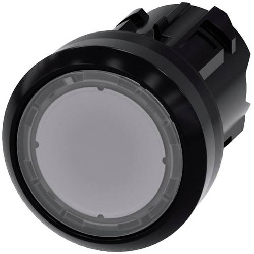 Thumbnail - Siemens 3SU10010AA700AA0 3SU1001-0AA70-0AA0 Leuchtdrucktaster Frontring Kunststoff, rund Knopf Schwarz, Klar Druckentrie...