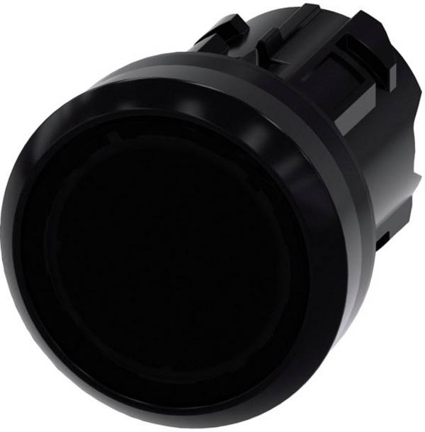 Siemens 3SU10010AB100AA0 3SU1001-0AB10-0AA0 Leuchtdrucktaster Frontring Kunststoff, rund Knopf Schwarz 1 St. Single
