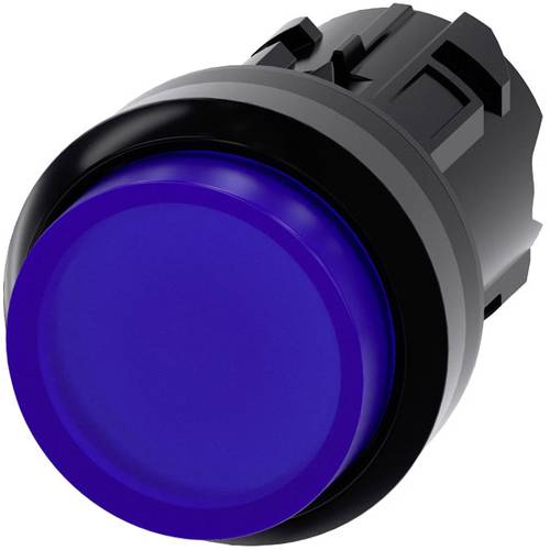 Thumbnail - Siemens 3SU10010BB500AA0 3SU1001-0BB50-0AA0 Leuchtdrucktaster Frontring Kunststoff, rund Knopf Schwarz, Blau 1 St.