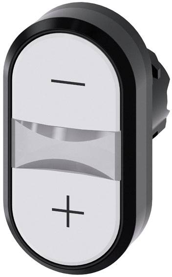 Siemens 3SU10013AB660AL0 3SU1001-3AB66-0AL0 Doppeldrucktaster Frontring Kunststoff Knopf Schwarz, Weiß 1 St.