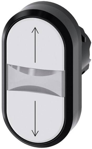 Siemens 3SU10013AB660AN0 3SU1001-3AB66-0AN0 Doppeldrucktaster Frontring Kunststoff Knopf Schwarz, Weiß 1 St.