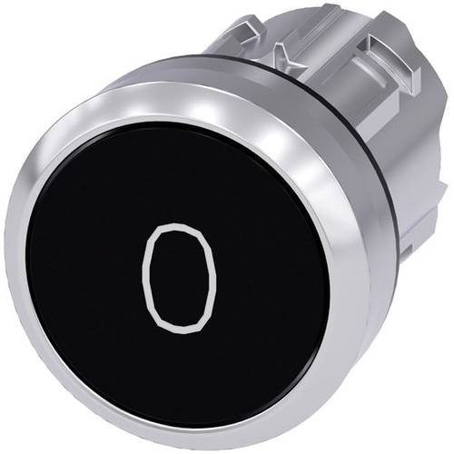 Thumbnail - Siemens 3SU10500AB100AD0 3SU1050-0AB10-0AD0 Drucktaster Frontring Metall, Hochglanz, rund Knopf Silber, Schwarz 1 St.