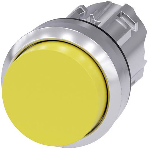 Thumbnail - Siemens 3SU10500BB300AA0 3SU1050-0BB30-0AA0 Drucktaster Frontring Metall, Hochglanz, rund Knopf Silber, Gelb 1 St.