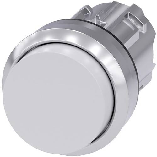 Thumbnail - Siemens 3SU10500BB600AA0 3SU1050-0BB60-0AA0 Drucktaster Frontring Metall, Hochglanz, rund Knopf Silber, Weiß 1 St.