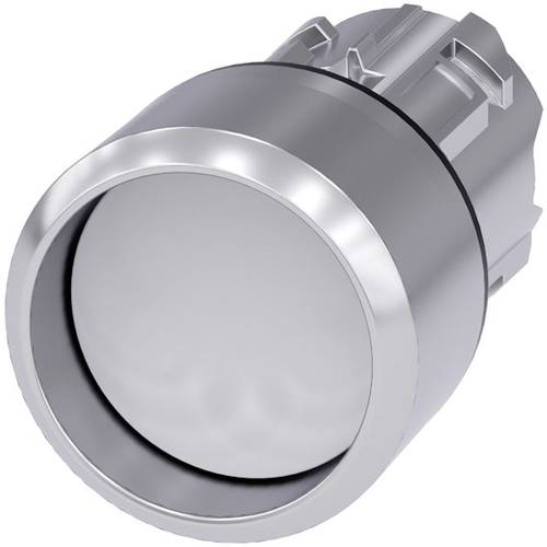 Thumbnail - Siemens 3SU10500CB600AA0 3SU1050-0CB60-0AA0 Drucktaster Frontring Metall, Hochglanz, rund Knopf Silber, Weiß 1 St.