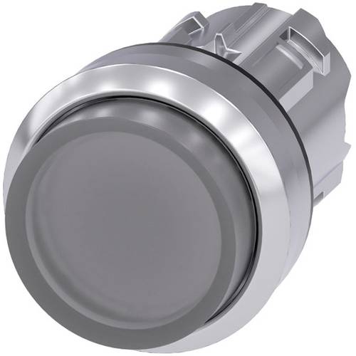 Thumbnail - Siemens 3SU10510BB700AA0 3SU1051-0BB70-0AA0 Leuchtdrucktaster Frontring Metall, Hochglanz, rund Knopf Silber, Klar 1 St.