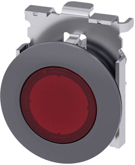 Siemens 3SU10610JB200AA0 3SU1061-0JB20-0AA0 Leuchtdrucktaster Frontring Metall, rund Knopf Sandgrau, Rot 1 St.