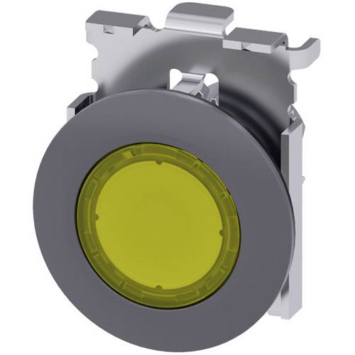 Thumbnail - Siemens 3SU10610JB300AA0 3SU1061-0JB30-0AA0 Leuchtdrucktaster Frontring Metall, rund Knopf Sandgrau, Gelb 1 St.