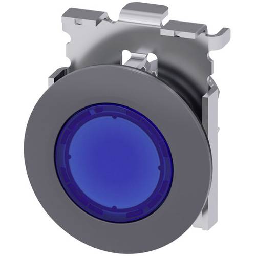 Thumbnail - Siemens 3SU10610JB500AA0 3SU1061-0JB50-0AA0 Leuchtdrucktaster Frontring Metall, rund Knopf Sandgrau, Blau 1 St.