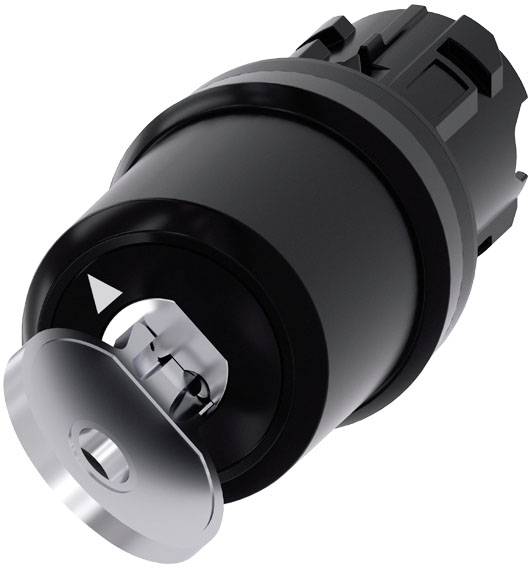 Thumbnail - Siemens 3SU10005JF010AA0 3SU1000-5JF01-0AA0 Schlüsselschalter Frontring Kunststoff Schlüssel Schwarz, Silber 1 x 90 ° 1 ...
