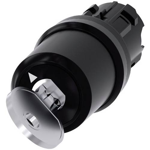 Siemens 3SU10005JF010AA0 3SU1000-5JF01-0AA0 Schlüsselschalter Frontring Kunststoff Schlüssel Schwarz, Silber 1 x 90 ° 1 ...