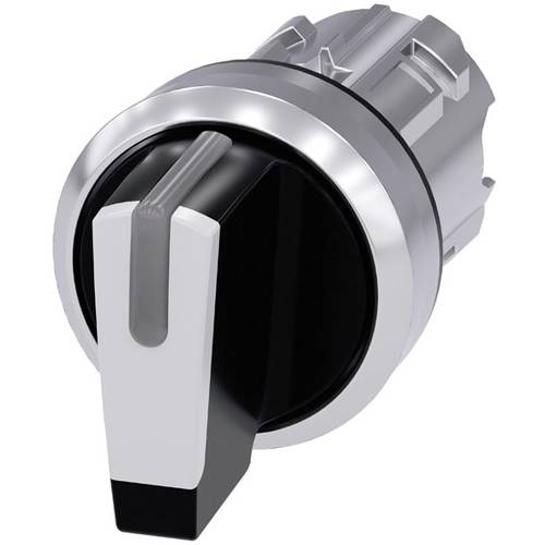 Thumbnail - Siemens 3SU10522BP600AA0 3SU1052-2BP60-0AA0 Knebelschalter Frontring Metall, Hochglanz, beleuchtbar Knebel Silber, Weiß ...