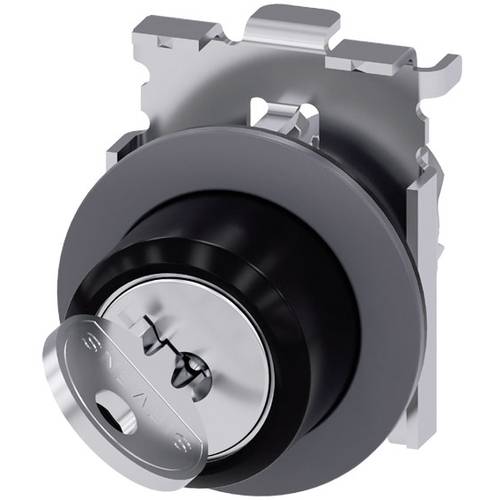 Siemens 3SU10604LF010AA0 3SU1060-4LF01-0AA0 Schlüsselschalter Frontring Metall Schlüssel Sandgrau, Silber 1 x 90 ° 1 St.