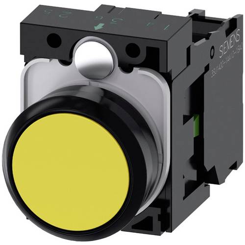 Siemens 3SU11000AB301BA0 3SU1100-0AB30-1BA0 Drucktaster Frontring Kunststoff, rund Knopf Schwarz, Gelb 1 St.
