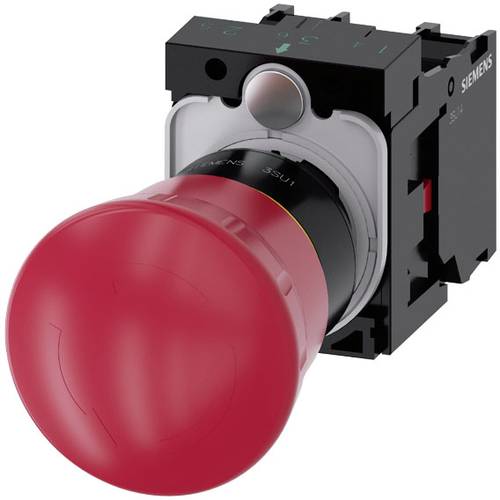 Thumbnail - Siemens 3SU11001HB201PA0 3SU1100-1HB20-1PA0 Not-Halt-Pilzdrucktaster Knopf Rot Drehentriegelung 1 St.