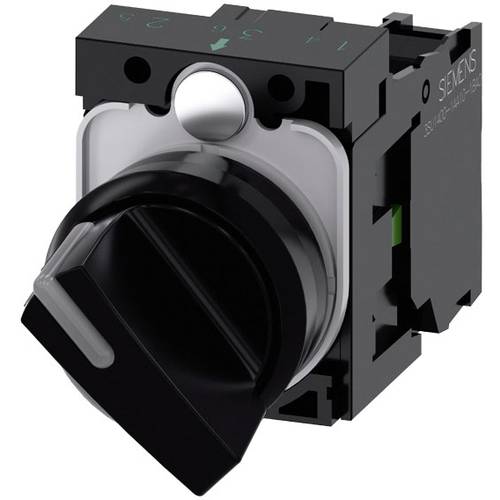 Thumbnail - Siemens 3SU11002BF101BA0 3SU1100-2BF10-1BA0 Knebelschalter Frontring Kunststoff, beleuchtbar Knebel Schwarz 1 x 90 ° 1 S...