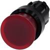 Siemens 3SU10011AD200AA0 3SU1001-1AD20-0AA0 Pilzdrucktaster Frontring Kunststoff Knopf Schwarz, Rot 1 St.
