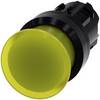 Siemens 3SU10011AD300AA0 3SU1001-1AD30-0AA0 Pilzdrucktaster Frontring Kunststoff Knopf Schwarz, Gelb 1 St.