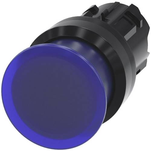 Thumbnail - Siemens 3SU10011AD500AA0 3SU10011AD500AA0 Pilzdrucktaster Frontring Kunststoff Knopf Schwarz, Blau 1 St.