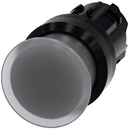 Siemens 3SU10011AD700AA0 3SU1001-1AD70-0AA0 Pilzdrucktaster Frontring Kunststoff Knopf Schwarz, Klar 1 St.