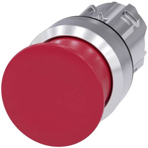 Thumbnail - Siemens 3SU10501AD200AA0 3SU1050-1AD20-0AA0 Pilzdrucktaster Frontring Metall, Hochglanz Knopf Silber, Rot 1 St.