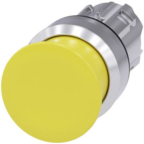 Thumbnail - Siemens 3SU10501AD300AA0 3SU1050-1AD30-0AA0 Pilzdrucktaster Frontring Metall, Hochglanz Knopf Silber, Gelb 1 St.