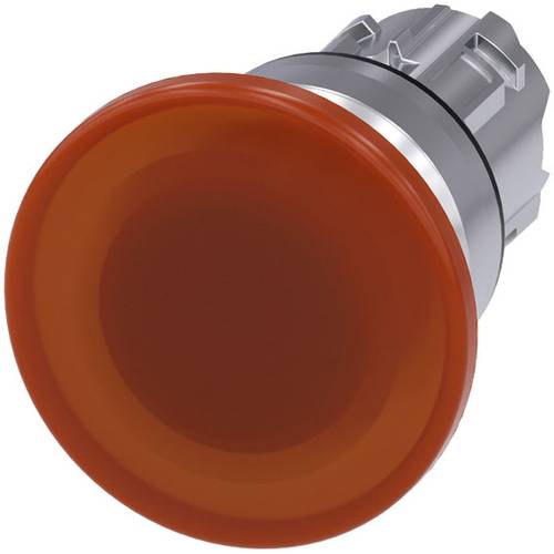 Thumbnail - Siemens 3SU10511BD000AA0 3SU1051-1BD00-0AA0 Pilzdrucktaster Frontring Metall, Hochglanz Knopf Silber, Amber 1 St.