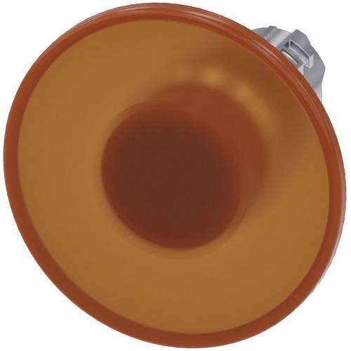 Thumbnail - Siemens 3SU10511CD000AA0 3SU1051-1CD00-0AA0 Pilzdrucktaster Frontring Metall, Hochglanz Knopf Silber, Amber 1 St.