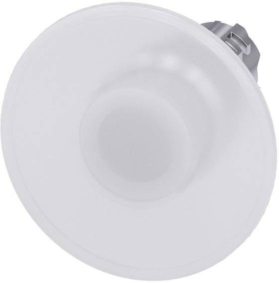 Siemens 3SU10511CD600AA0 3SU1051-1CD60-0AA0 Pilzdrucktaster Frontring Metall, Hochglanz Knopf Silber, Weiß 1 St.