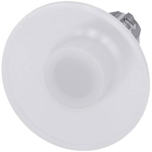 Siemens 3SU10511CD600AA0 3SU1051-1CD60-0AA0 Pilzdrucktaster Frontring Metall, Hochglanz Knopf Silber, Weiß 1 St.