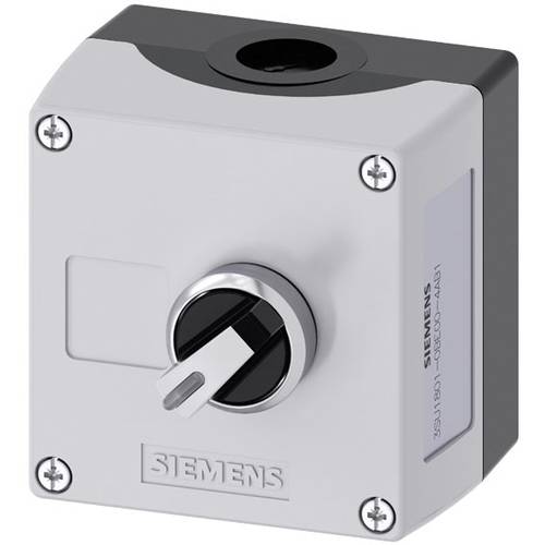 Thumbnail - Siemens 3SU18010BE004AB1 3SU1801-0BE00-4AB1 Gehäuse für Bodenbefestigung, Frontring Metall, mit Schild Knebel Schwarz, S...