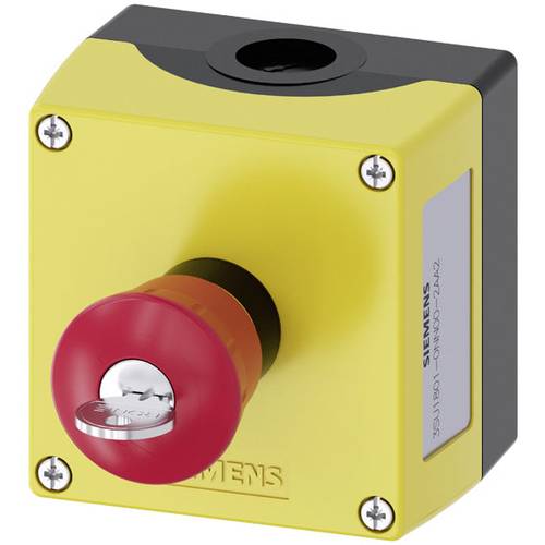 Siemens 3SU18010NN002AA2 3SU1801-0NN00-2AA2 Gehäuse für Bodenbefestigung 1 Taste Rot Schlüsselentriegelung 1 St.