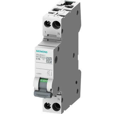 Leitungsschutzschalter von Siemens, Typ 5SL6016-7, 230V, C16, für den Schutz von elektrischen Stromkreisen vor Überlast und Kurzschluss.
