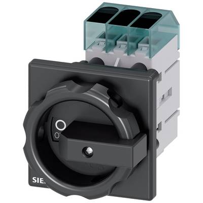 Ein schwarzer Drehschalter mit der Aufschrift '0' und '1', verwendet zur Steuerung elektrischer Geräte, montiert an einem weißen Gehäuse.