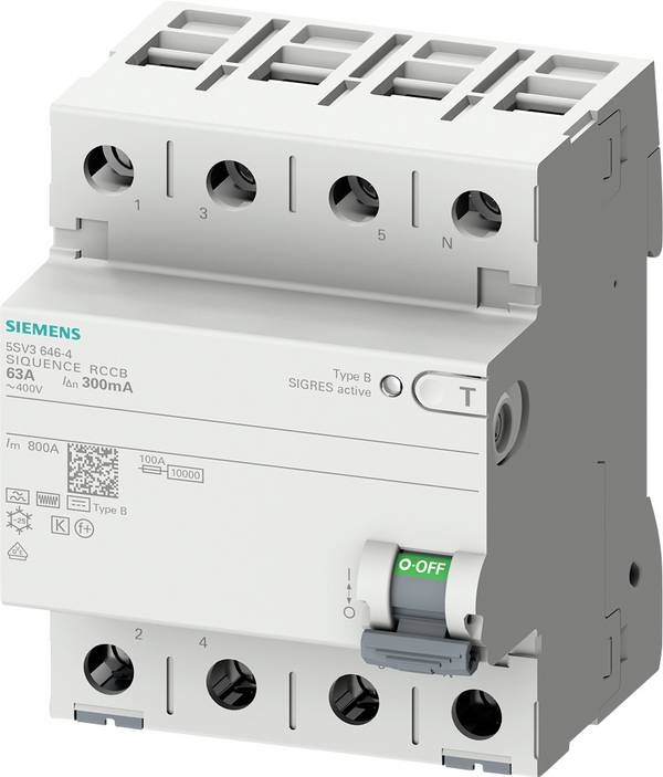 Siemens 5SV37464 5SV3746-4 FI-Schutzschalter allstromsensitiver FI B     0.5 A