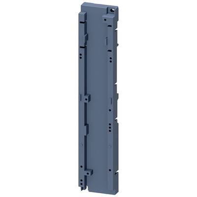 Blaues, rechteckiges, dreidimensionales Bauteil mit mehreren Aussparungen und Löchern, möglicherweise Teil einer mechanischen Konstruktion.