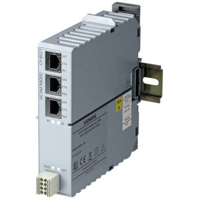 Ein Siemens Automatisierungsgerät mit mehreren Ethernet-Anschlüssen, geeignet für industrielle Kommunikationsanwendungen.