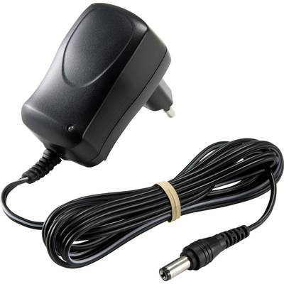 Schwarzes Netzteil mit langen Kabel und Steckverbinder, für elektronische Geräte geeignet.