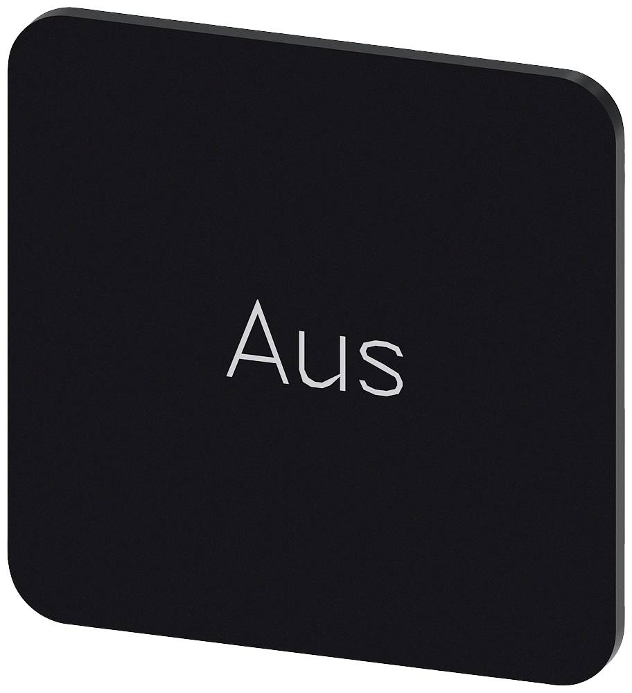 Siemens 3SU1900-0AF16-0AC0 3SU19000AF160AC0 Bezeichnungsschild quadratisch (B x H) 22 mm x 22 mm Aus Schwarz, Weiß 10 St...