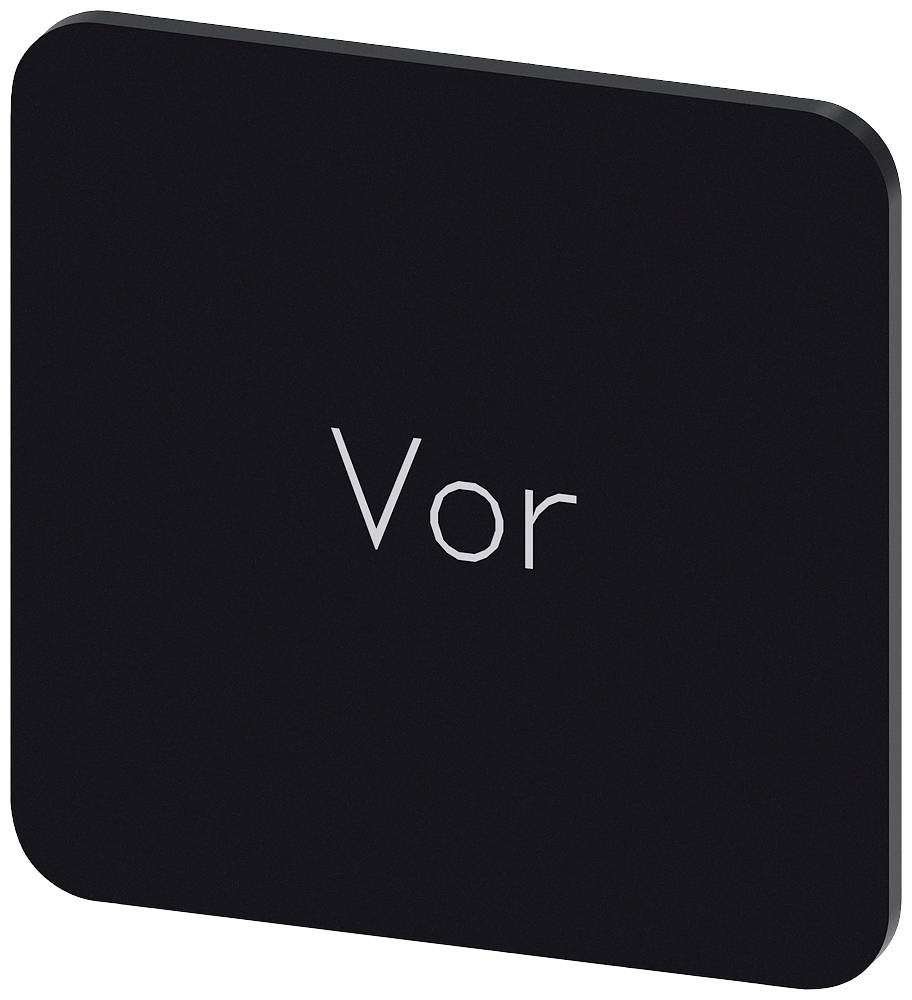 Siemens 3SU1900-0AF16-0AF0 3SU19000AF160AF0 Bezeichnungsschild quadratisch (B x H) 22 mm x 22 mm Vor Schwarz, Weiß 10 St...