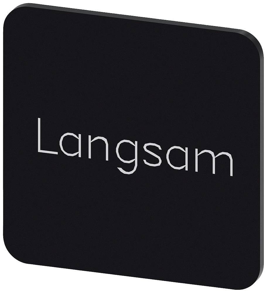 Siemens 3SU1900-0AF16-0AN0 3SU19000AF160AN0 Bezeichnungsschild quadratisch (B x H) 22 mm x 22 mm Langsam Schwarz, Weiß 1...