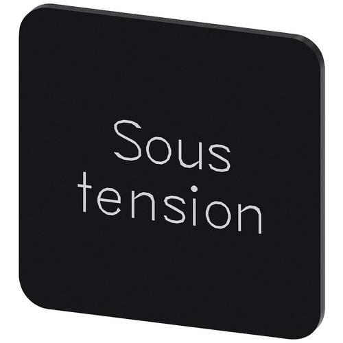 Siemens 3SU1900-0AF16-0GS0 3SU19000AF160GS0 Bezeichnungsschild quadratisch (B x H) 22 mm x 22 mm Sous tension Schwarz, W...