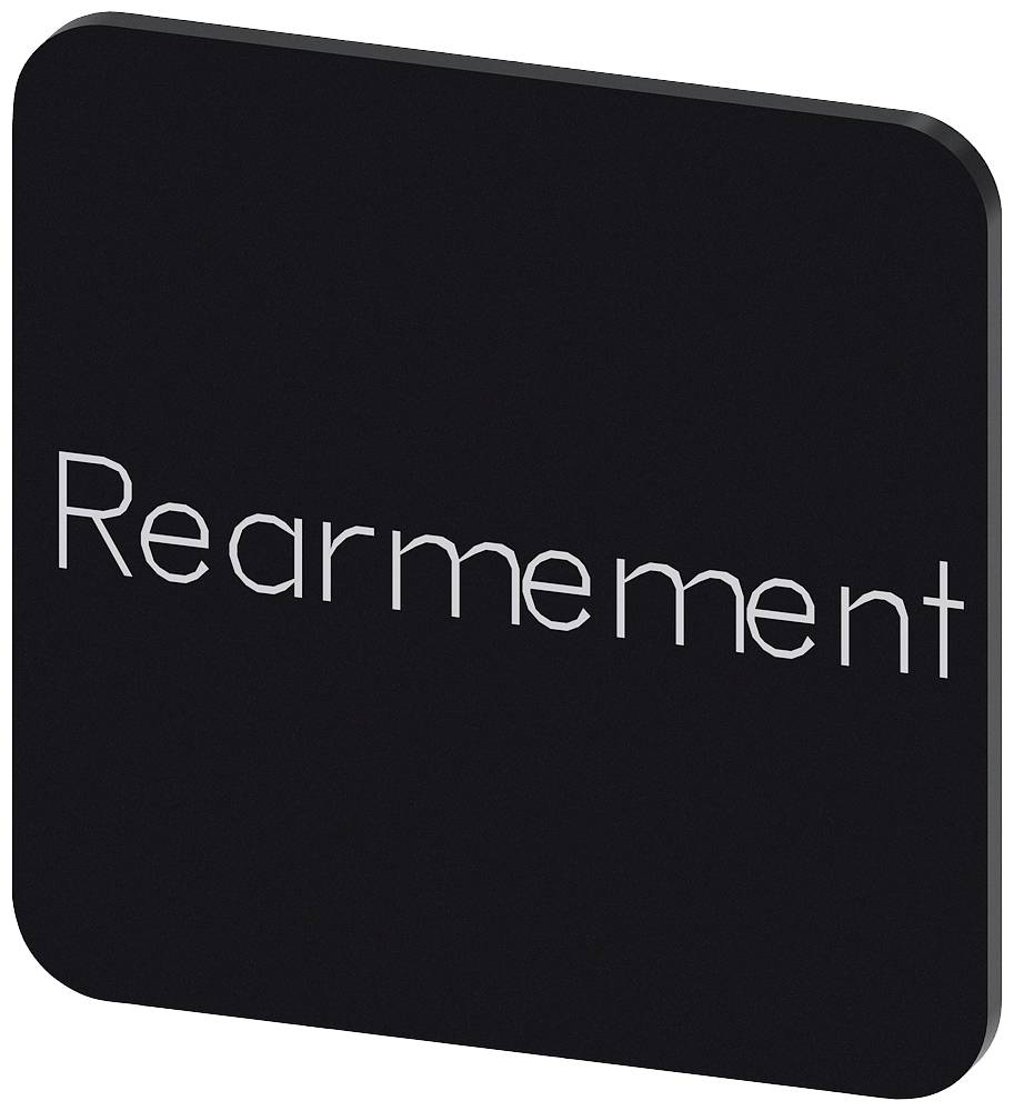 Siemens 3SU1900-0AF16-0GV0 3SU19000AF160GV0 Bezeichnungsschild quadratisch (B x H) 22 mm x 22 mm Rearmement Schwarz, Wei...