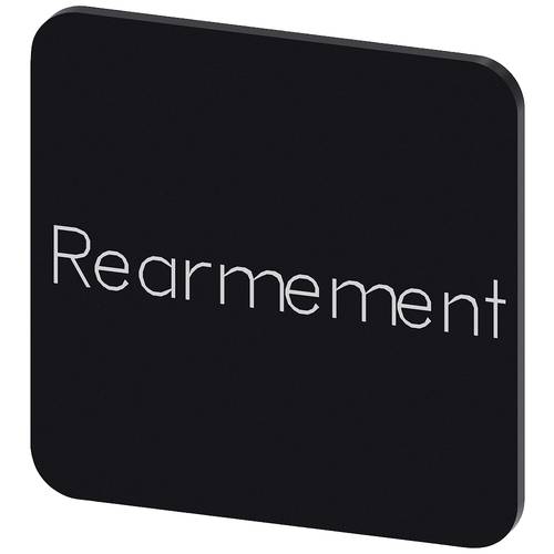 Siemens 3SU1900-0AF16-0GV0 3SU19000AF160GV0 Bezeichnungsschild quadratisch (B x H) 22 mm x 22 mm Rearmement Schwarz, Wei...